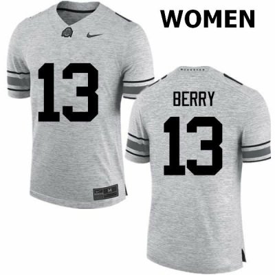 Women's Ohio State Buckeyes #13 Rashod Berry Gray Nike NCAA College Football Jersey Top Quality SSW3844HF